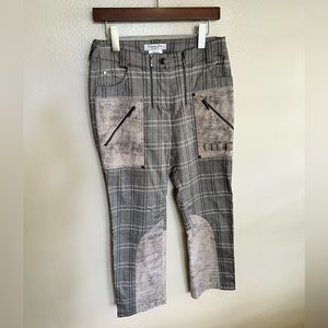 Christian Dior Plaid Suede Patch Pants